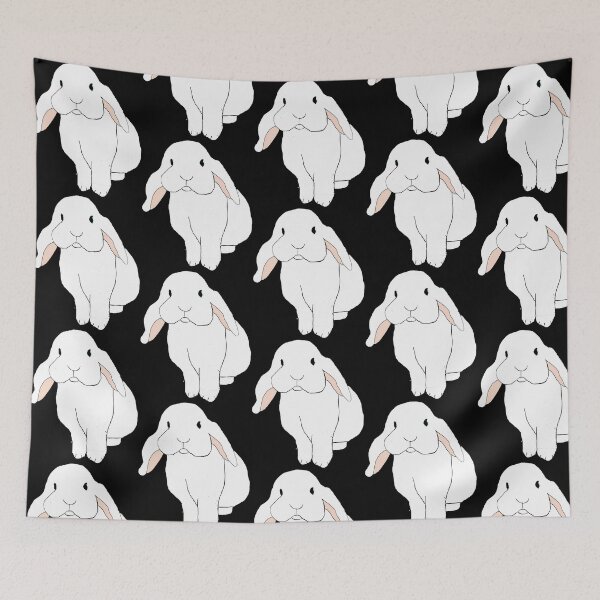 Item preview, Holland Lop Bunny White Pastel Illustration designed and sold by arlitoickerson.