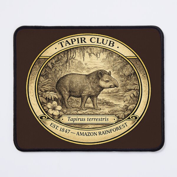 Item preview, Tapir Club Amazon Rainforest Vintage Badge designed and sold by CalmCapy Co.