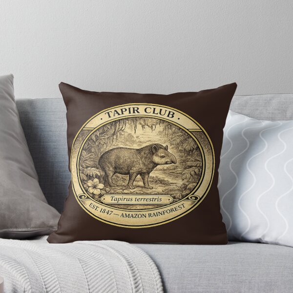 Item preview, Tapir Club Amazon Rainforest Vintage Badge designed and sold by CalmCapy Co.