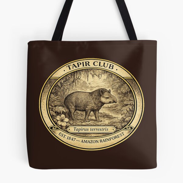 Item preview, Tapir Club Amazon Rainforest Vintage Badge designed and sold by CalmCapy Co.