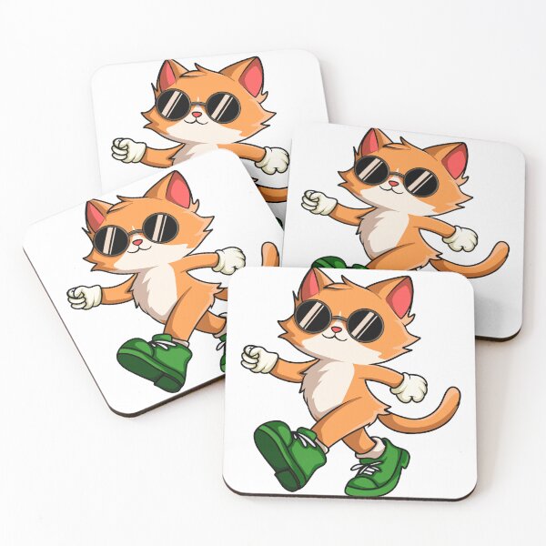Item preview, Retro Cool Cat strutting in Sunglasses T-Shirt Design designed and sold by 92160057.
