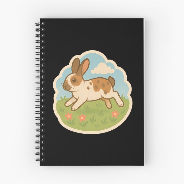 Item preview, Hopping Rex Rabbit In Pink Flower Meadow designed and sold by arlitoickerson.