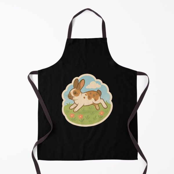 Item preview, Hopping Rex Rabbit In Pink Flower Meadow designed and sold by arlitoickerson.