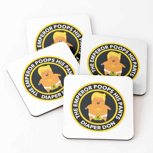 Item preview, Warning The Emperor Poops His Pants - Diaper Don - Anti Trump designed and sold by ZahiraFi-reston.