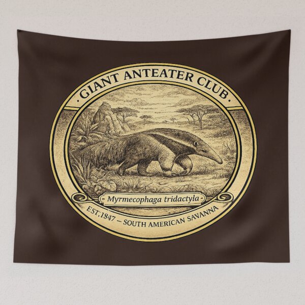 Item preview, Giant Anteater Club Amazon Savanna Vintage Badge designed and sold by CalmCapy Co.