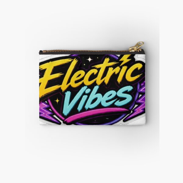 Item preview, Electric Vibes Retro Synthwave Lightning Bolt Sticker designed and sold by UmarCreates.
