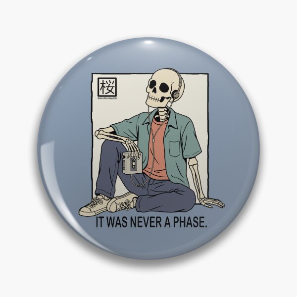 Item preview, Relaxed Skeleton Listening to Vintage Cassette Player designed and sold by SakuraHaven.