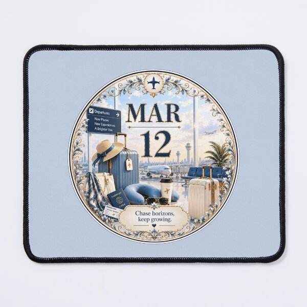 Item preview, March 12 Airport Travel Birthday Design designed and sold by LunaMoments.