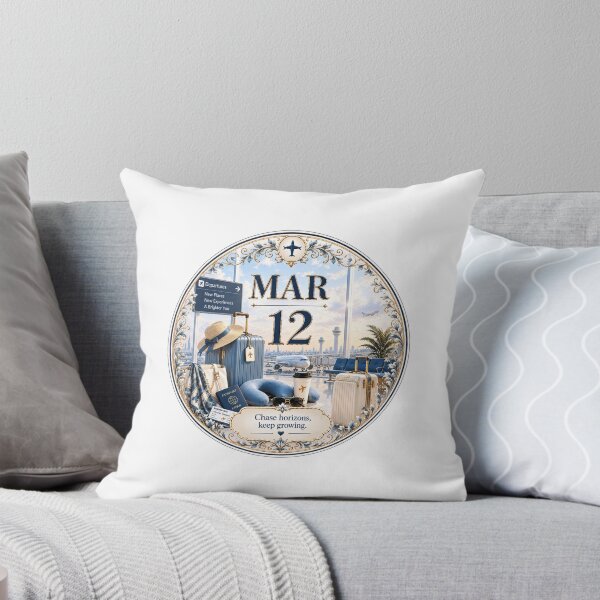 Item preview, March 12 Airport Travel Birthday Design designed and sold by LunaMoments.