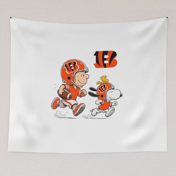 Item preview, Bengals Charlie Brown Snoopy Football  designed and sold by BloomNymph.