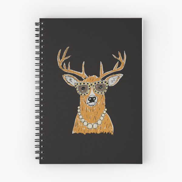 Item preview, Fancy Deer Glasses Pearl Necklace Vintage Antlers Graphic designed and sold by Studio Bootleg.