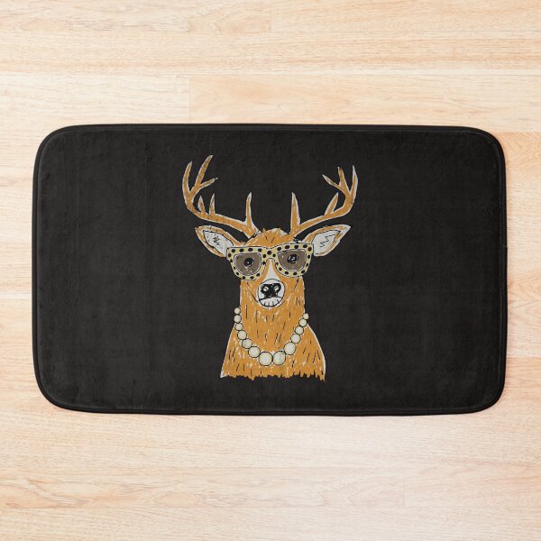 Item preview, Fancy Deer Glasses Pearl Necklace Vintage Antlers Graphic designed and sold by Studio Bootleg.