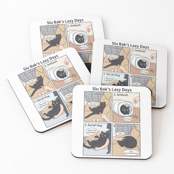 Item preview, Siu Bak's Lazy Days Black Cat Funny Comic Strip designed and sold by PetalsPaws.