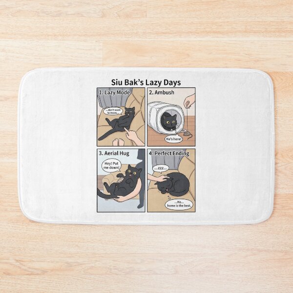 Item preview, Siu Bak's Lazy Days Black Cat Funny Comic Strip designed and sold by PetalsPaws.