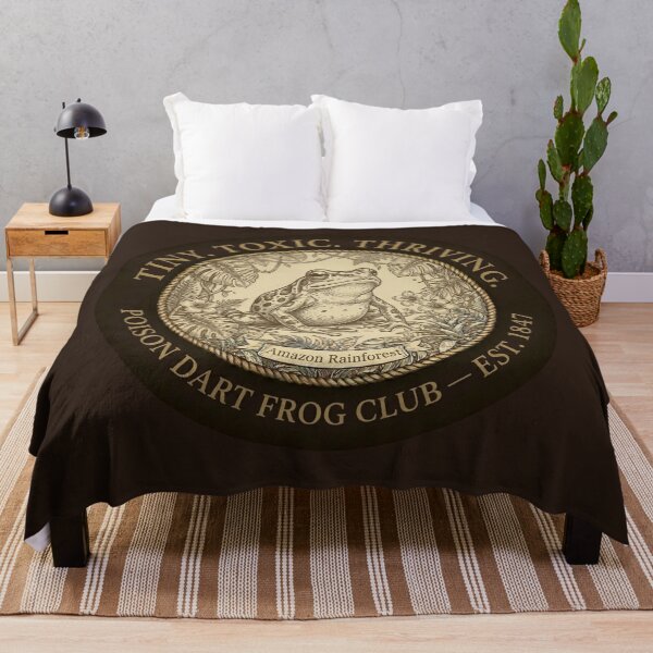 Item preview, Tiny Toxic Thriving Poison Dart Frog Club Humor Badge designed and sold by CalmCapy Co.