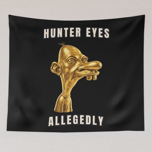 Item preview, Hunter Eyes Allegedly Letterkenny Shoresy Quote Humor Fan designed and sold by BrockmeyeSB.