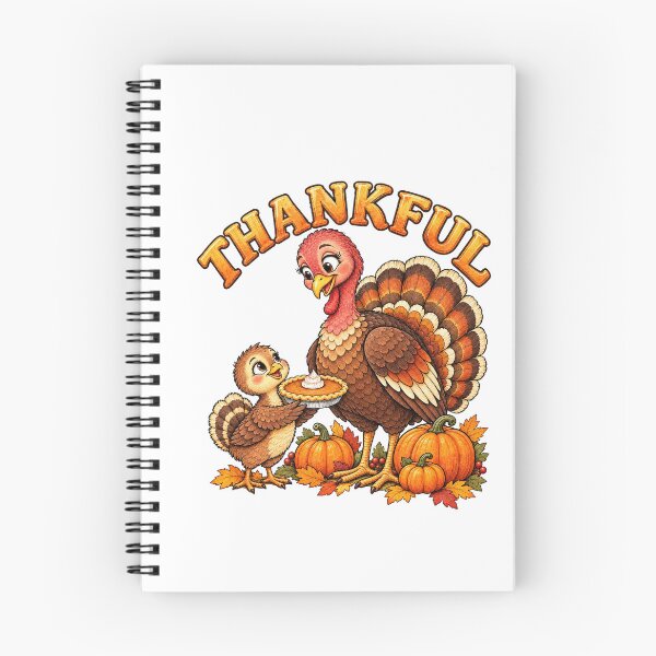 Item preview, Thankful Cute Mother And Baby Turkey With Pumpkin Pie designed and sold by DYALEEZ-XCR.
