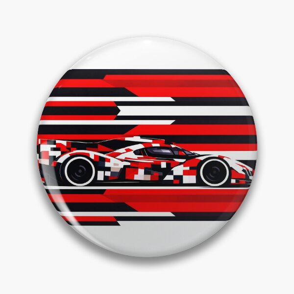 Item preview, Red and White Camouflage Hypercar designed and sold by PitWallArt.