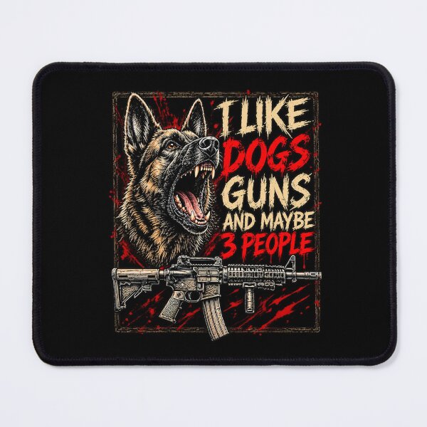 Item preview, I Like Dogs Guns and Maybe 3 People USA Flag 2nd Amendment  designed and sold by KristenSabol.