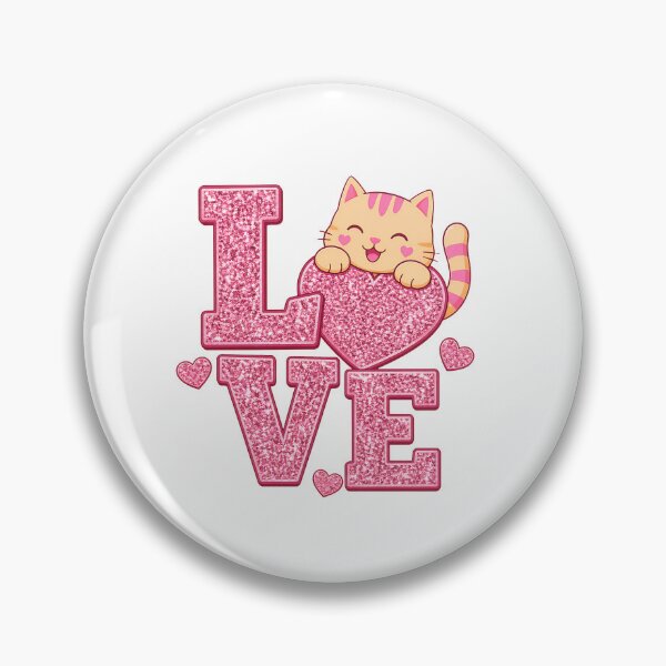 Item preview, Cute Glittery LOVE Cat Design designed and sold by OlyvieArt.
