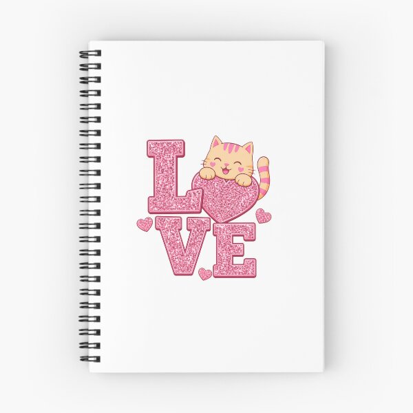 Item preview, Cute Glittery LOVE Cat Design designed and sold by OlyvieArt.