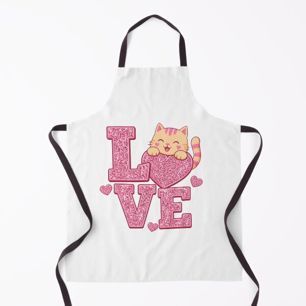 Item preview, Cute Glittery LOVE Cat Design designed and sold by OlyvieArt.