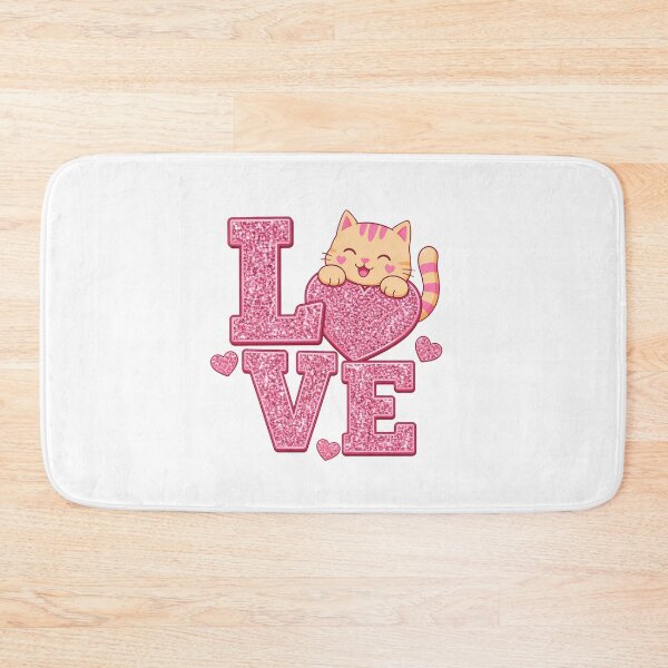 Item preview, Cute Glittery LOVE Cat Design designed and sold by OlyvieArt.