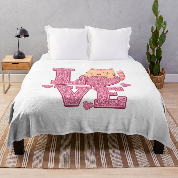Item preview, Cute Glittery LOVE Cat Design designed and sold by OlyvieArt.