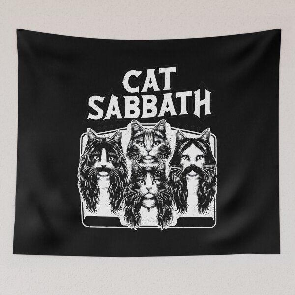 Item preview, Cat Sabbath Heavy Metal Feline Parody designed and sold by CHELSEONZALEZ.