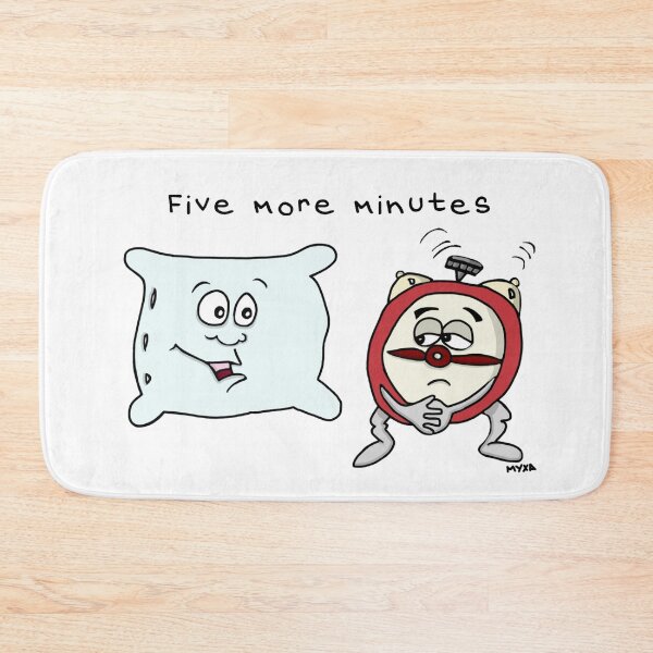Item preview, Five More Minutes Sticker | Relatable Pillow Cartoon & Snooze Meme designed and sold by MyxaART.