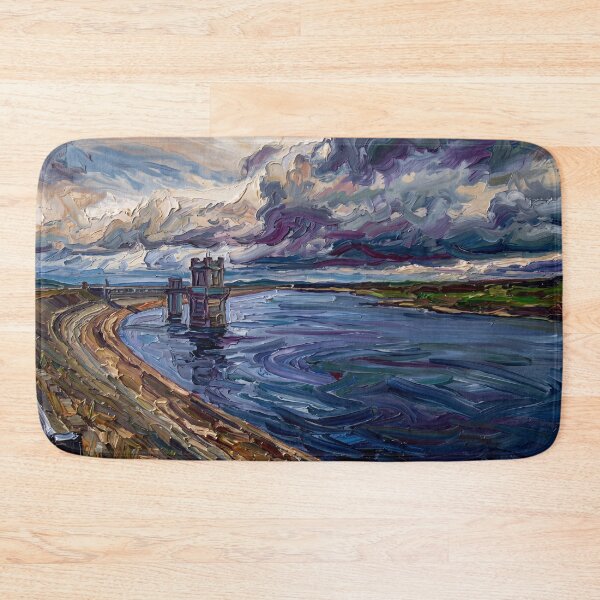 Item preview, Warland Reservoir Impasto Landscape designed and sold by ArtworkNorth.