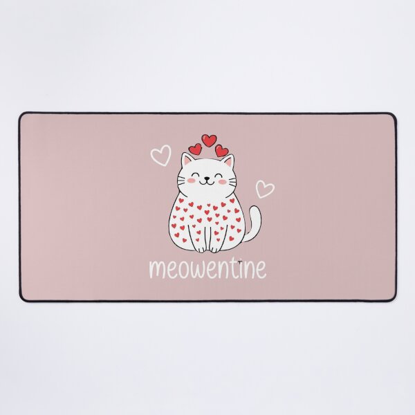 Item preview, Meowentine Adorable Valentine's Day Cat Graphic with Hearts designed and sold by CreativeNest Prints.