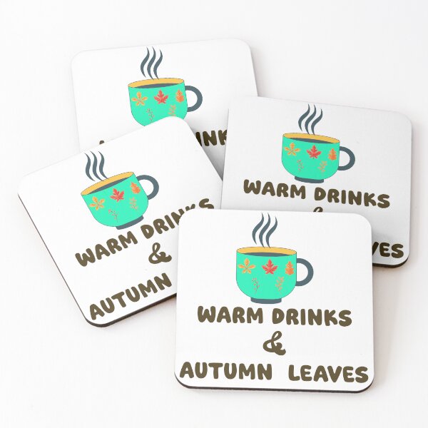 Item preview, Warm Drinks and Autumn Leaves Fall Cozy Season designed and sold by NAMASTHE WORLD.