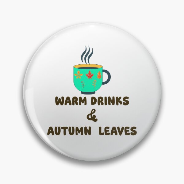 Item preview, Warm Drinks and Autumn Leaves Fall Cozy Season designed and sold by NAMASTHE WORLD.