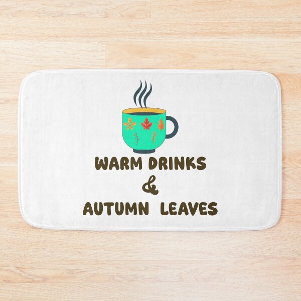 Item preview, Warm Drinks and Autumn Leaves Fall Cozy Season designed and sold by NAMASTHE WORLD.