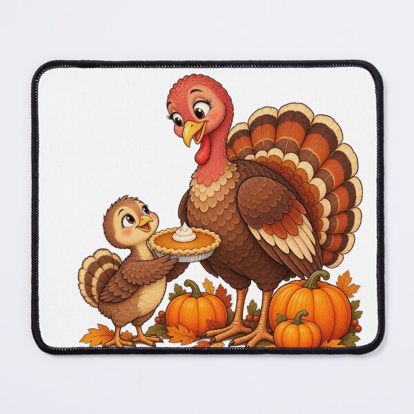Item preview, Cute Baby Turkey Giving Mom Pumpkin Pie Thanksgiving designed and sold by DYALEEZ-XCR.