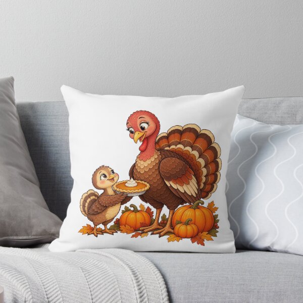 Item preview, Cute Baby Turkey Giving Mom Pumpkin Pie Thanksgiving designed and sold by DYALEEZ-XCR.