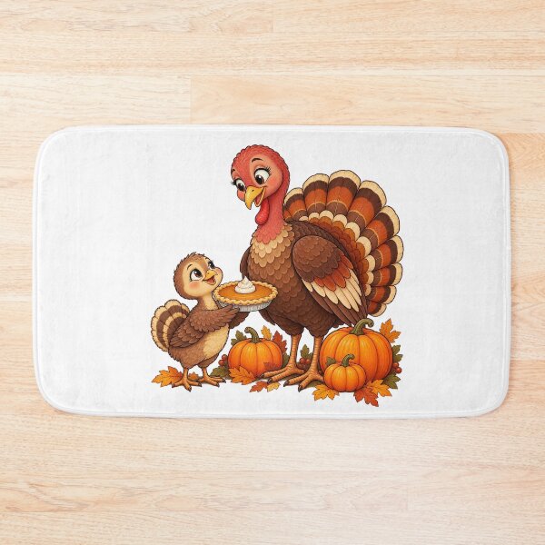 Item preview, Cute Baby Turkey Giving Mom Pumpkin Pie Thanksgiving designed and sold by DYALEEZ-XCR.
