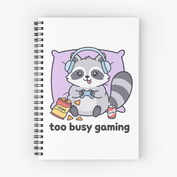Item preview, Too Busy Gaming Kawaii Gamer Raccoon Funny Video Game Video Gamer Quote designed and sold by raedattia.