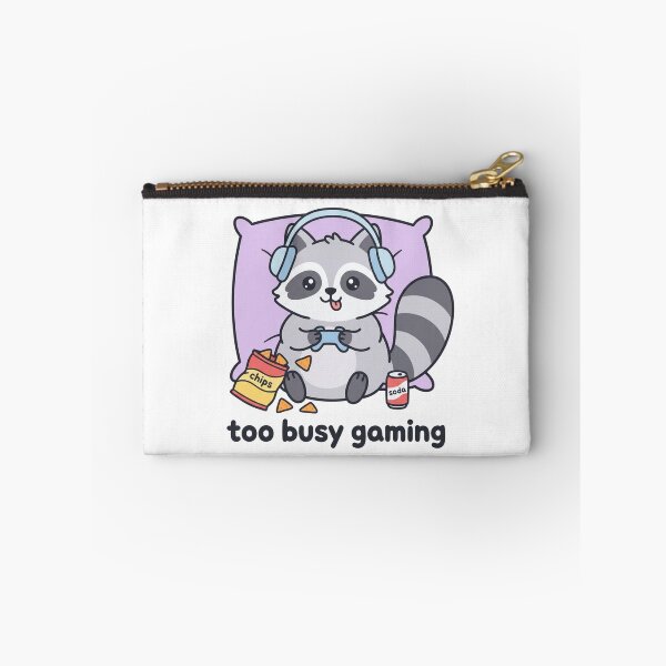 Item preview, Too Busy Gaming Kawaii Gamer Raccoon Funny Video Game Video Gamer Quote designed and sold by raedattia.