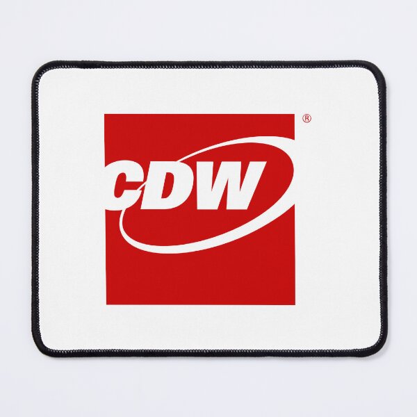 Item preview, CDW Red Square Corporate Logo on Black Background designed and sold by modghtr.