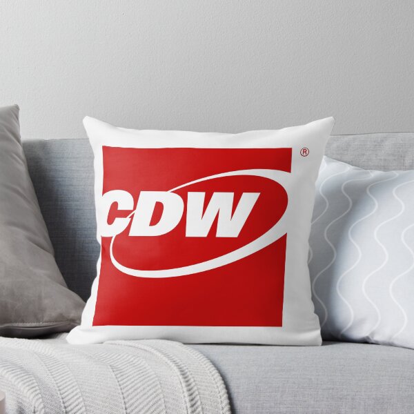 Item preview, CDW Red Square Corporate Logo on Black Background designed and sold by modghtr.
