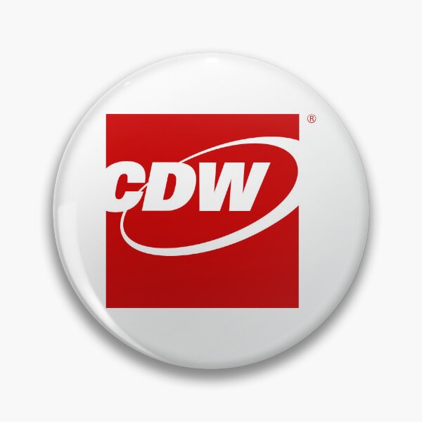 Item preview, CDW Red Square Corporate Logo on Black Background designed and sold by modghtr.