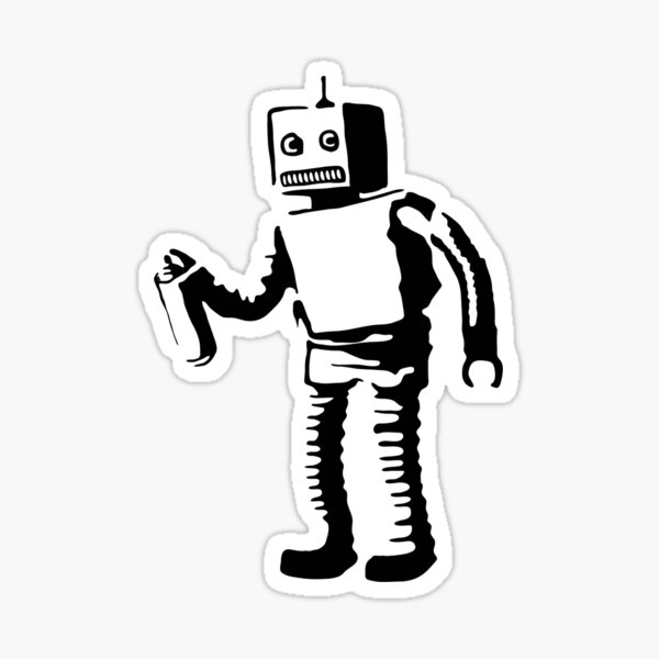 robot by Banksy Sticker