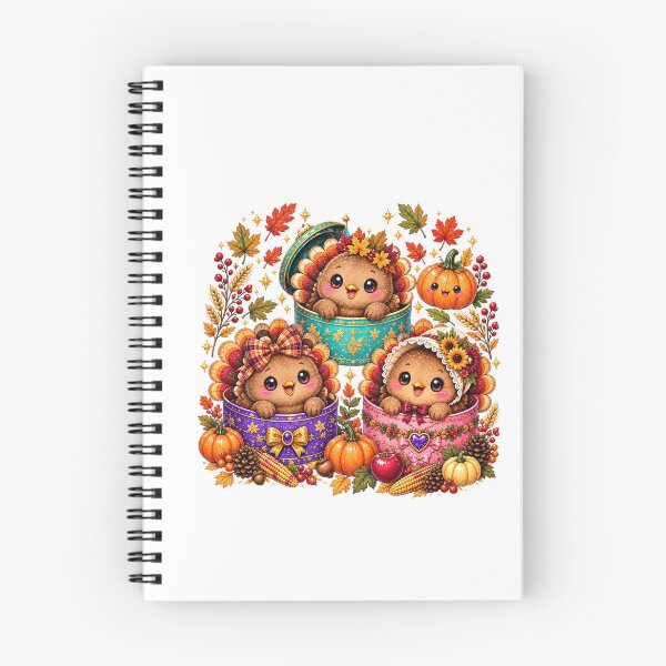 Item preview, Three Cute Baby Turkeys In Decorative Gift Boxes Thanksgiving Fall designed and sold by DYALEEZ-XCR.