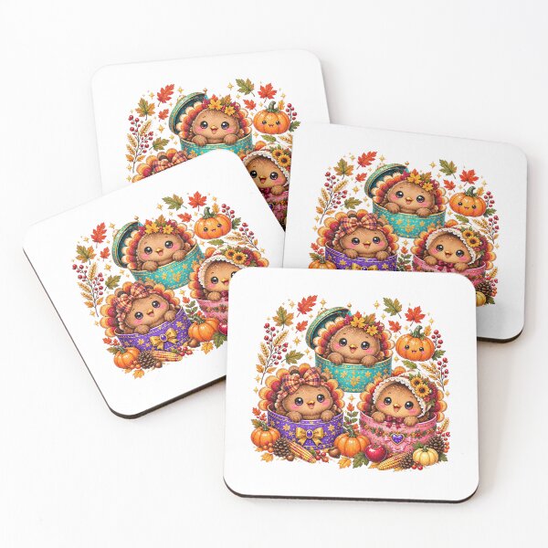 Item preview, Three Cute Baby Turkeys In Decorative Gift Boxes Thanksgiving Fall designed and sold by DYALEEZ-XCR.