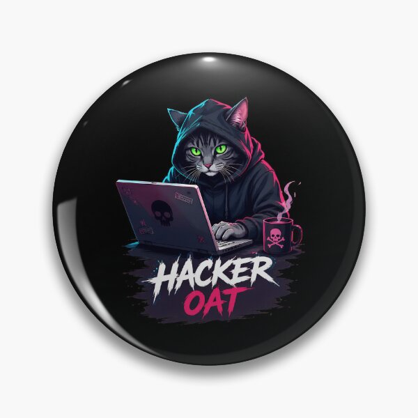Item preview, Hacker Cat Computer Code Cyberpunk Feline designed and sold by OlyvieArt.