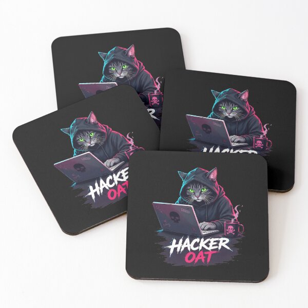 Item preview, Hacker Cat Computer Code Cyberpunk Feline designed and sold by OlyvieArt.