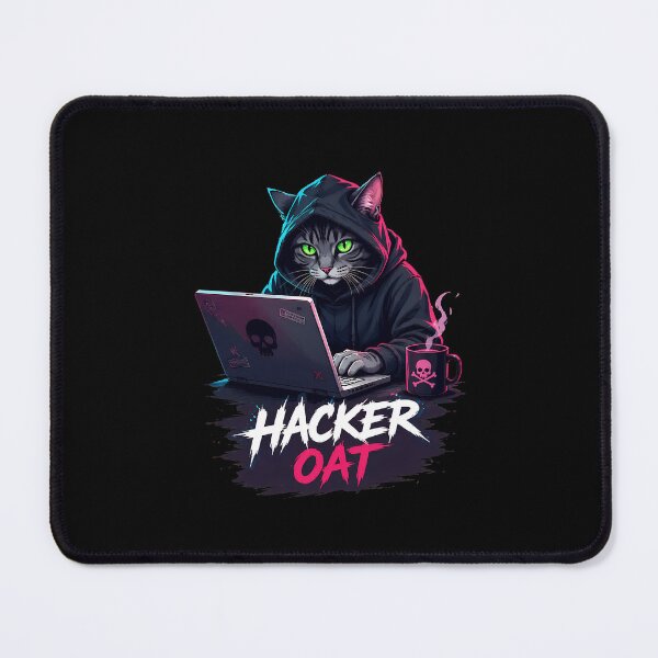 Item preview, Hacker Cat Computer Code Cyberpunk Feline designed and sold by OlyvieArt.