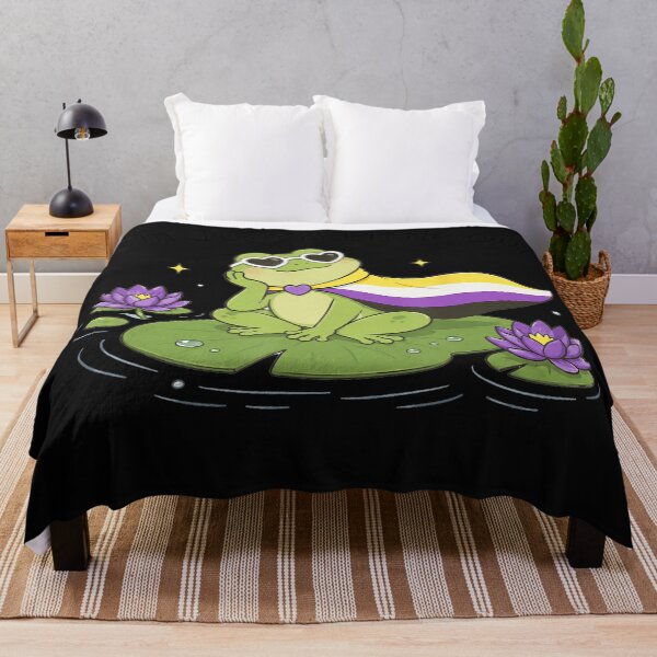Item preview, I'm Just A Little Guy Nonbinary Pride Frog LGBTQ designed and sold by BrockmeyeSB.